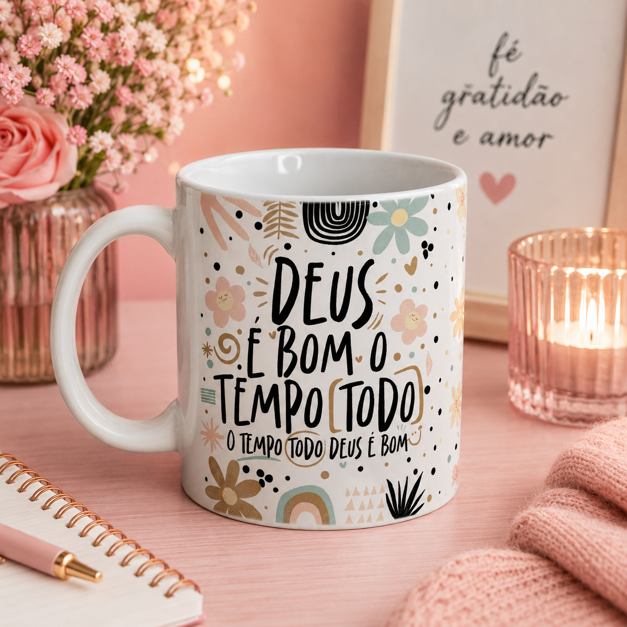 Caneca Deus é Bom o Tempo Todo ⏱️