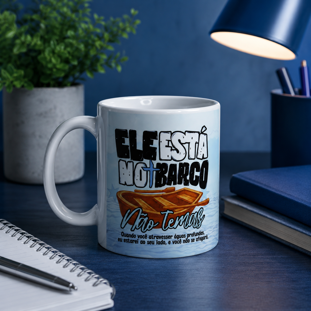 Caneca Ele Está no Barco
