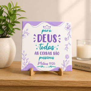 Placa Decorativa - Versículos Bíblicos 📖
